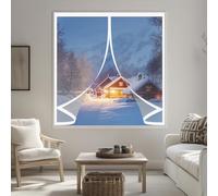 Ventana de Invierno 120 x 120 cm Prueba de Viento Impermeable, Aislante Frio y Calor en Transparente Aislamiento Cortina Mosquitera Magnética para Todo Tipo de Ventanas, A