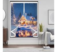 Ventana de Invierno 120 x 120 cm Prueba Viento Impermeable Invierno, Aislante Acústico, Aislante Frio Cortina Ventana Magnética Térmica para Todo Tipo de Ventanas, A