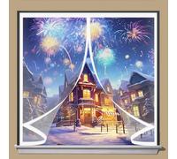 Ventana de Invierno 45 x 105 cm No Requiere Perforación, Aislamiento para El Invierno, Fácil de Instalar Termicas Aislantes Ventana Cortinas para Estar Balcón Sala, A