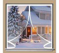 Ventana de Invierno 50 x 65 cm Protección Contra El Frío, Impermeable, Resistente Al Viento, Aislante Térmico Cortina Aislante Térmico Magnética para Estar Balcón Sala, A