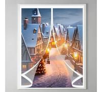 Ventana de Invierno 50 x 65 cm Prueba de Viento Impermeable, Aislante Frio y Calor en Transparente Cortina Térmica Magnética para Ventana para Todo Tipo de Ventanas, A