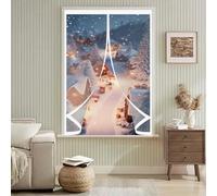 Ventana de Invierno 55 x 60 cm Prueba de Viento Impermeable, Aislante Frio y Calor en Transparente Cortina Térmica con Aislamiento Térmico para Todo Tipo de Ventanas, A