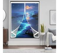 Ventana de Invierno 70 x 75 cm No Requiere Perforación, Aislamiento para El Invierno, Fácil de Instalar Cortina Aislante Térmico Magnética para Todo Tipo de Ventanas, A