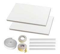 Ventana de panel de aislamiento AC, EVA Foam Side Boards, Weatherproof Thermal Seal Set, -Season Energy-Saving Design, Easy Installation Adhesive Backing, for Apartments, Homes, Cafes
