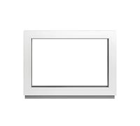 Ventana de Plástico para Ventanas de Sótano, 95 x 65 cm, color blanco, Doble Acristalamiento para jardín, garaje, Ventana de Plástico, 950 x 650 mm (Ancho x Alto)