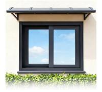 Ventana de repuesto para sótano - Soporte F de vidrio templado con bloqueo seguro - Ideal para baños y sótanos - Gris oscuro 24 x 21 (61 x 53 cm)