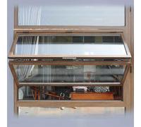 Ventana de servicio de aleación de aluminio para camiones de alimentos, ventana deslizante vertical de vidrio templado, uso en casa de juegos y gallineros, accesorio de cocina de negocios de 75 x 60