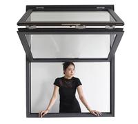 Ventana de servicio de aluminio multiusos para concesiones, mostrador plegable para camiones de comida, casitas de juegos, pastelerías y gallineros exteriores.