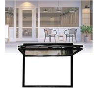 Ventana De Servicio De Aluminio, Ventana De Quiosco Plegable,Vidrio Templado De 5 Mm, A Prueba De Viento, Que Ahorra Espacio, Adecuada For Cafeterías(75x90cm/29.5x35.4in)