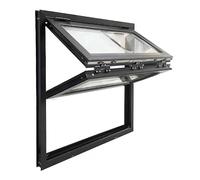 Ventana de servicio deslizante vertical, ventanas correderas de aluminio personalizables con vidrio reforzado y cerraduras para casas móviles, diseño plegable para un fácil acceso