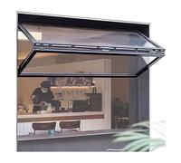 Ventana de servicio plegable, empotrada y deslizante hacia arriba, con diseño de flujo de aire para food trucks, cobertizos, cocinas y cafeterías de barrio.