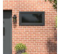 Ventana de sótano basculante giratoria de PVC de cristal 110 x 50 cm | Función de inclinación y giro, marco de PVC, sistema multicámara, junta de bordes, ventilación para sótano, fácil limpieza