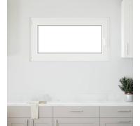 Ventana de sótano de 110 x 50 cm con función de inclinación y giro de PVC y | Marco de PVC, sistema multicámara, junta de bordes, apertura de inclinación y giro, ventilación versátil, fácil limpieza