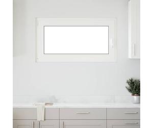 Ventana de sótano de 110 x 50 cm con función de inclinación y giro de PVC y | Marco de PVC, sistema multicámara, junta de bordes, apertura de inclinación y giro, ventilación versátil, fácil limpieza