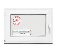 Ventana de sótano de 45 x 105 cm con 3 acristalamientos - Ventana de plástico de 76 mm de perfil - Din Izquierda - Ancho 450 x 1050 mm perfecto para ventanas de jardín, ventanas de garaje y sótano con