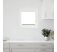 Ventana de sótano de PVC con función basculante giratoria, 60 x 60 cm | Sistema multicámara, junta de bordes, marco de PVC, ventilación versátil, fácil limpieza