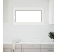 Ventana de sótano de PVC con función de inclinación giratoria, 110 x 50 cm | Apertura giratoria, marco de PVC, vidrio, sistema multicámara, junta de bordes, para edificios residenciales, fácil limpieza