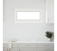 Ventana de sótano oscilante de PVC y vidrio | Marco multicámara, junta, apertura basculante, ventilación diaria, instalación residencial