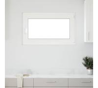 Ventana de sótano RISOR 100 x 60 cm, PVC giratorio con sistema multicámara | Marco de PVC, junta de borde, mecanismo de inclinación giratoria, para edificios residenciales, limpieza de paño húmedo