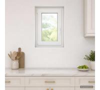 Ventana de sótano RISOR 40 x 70 cm de PVC y cristal | Apertura oscilatoria, marco multicámara, junta, mantenimiento simple, uso residencial