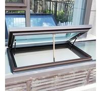 Ventana de Techo a Medida de 19,7 a 47,2 Pulgadas con Elevador de Amortiguador de Gas, Control Remoto, Vidrio Templado, Sensor de Lluvia nergética para solárium y sótano, Mejor