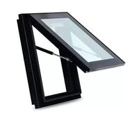 Ventana de techo ajustable con diseño reforzado para jardines de invierno, ventana de eje de luz subterránea, 50 x 50 cm, ideal para luz natural y ventilación