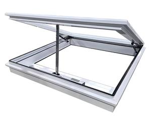 Ventana de techo con apertura eléctrica, vidrio templado de doble acristalamiento, control remoto y sensor de lluvia, ideal para solares, sótanos, áticos