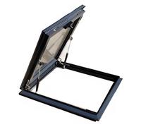 Ventana de techo con asas, iluminación de techo plano, escotilla de visualización de aluminio para ático y sala de sol