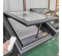 Ventana de techo con control remoto, tragaluces eléctricos inteligentes para techos, ventana de techo personalizada con red de sombra, puerta de sótano eléctrica para ático/sala de sol (largo x ancho