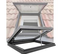 Ventana de Techo con ventilación Manual - Vidrio de Seguridad de Doble acristalamiento para ático, sótano, Invernadero, cobertizo de jardín - Solución de Acceso al Techo 600 x 550 mm