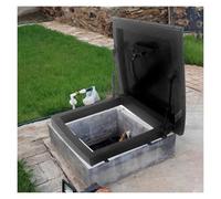 Ventana de Techo de Acero Impermeable, Cubierta de tragaluz Interior Grande para ático con Amortiguador de Gas y manija, Tapa de Salida de sótano Rectangular Resistente p