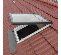 Ventana de techo de aluminio con ventilación manual con resorte de gas doble acristalamiento para áticos y sótanos tragaluz para una mayor luz natural