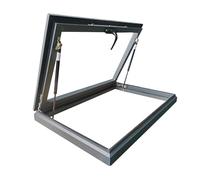 Ventana de techo de aluminio de bajo consumo para áticos y sótanos con doble aislamiento, tamaño 85 x 60 cm, perfecta para una luz y ventilación óptimas y un diseño elegante.