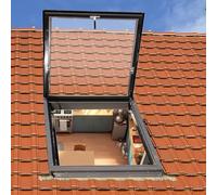 Ventana de techo de apertura manual, escotilla templada, impermeable, para techos planos, tragaluz, puerta de acceso para ventilación de cubierta