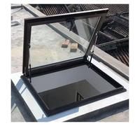 Ventana de techo de tragaluz, escotilla de acceso al ático para luz natural, panel de techo plano/inclinado, iluminación de sótano, tamaño de apertura, 61 x 71,1 cm, mejora el brillo del hogar