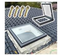 Ventana de techo de tragaluz personalizable, vidrio templado de doble capa altamente sellado para salas de sol y sótanos, marco de aluminio de bajo consumo que mejora la luz natural