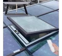 Ventana de techo eléctrica con mando a distancia y sensor de lluvia, aluminio impermeable para iluminación y ventilación del ático