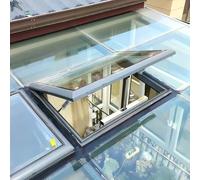 Ventana de techo eléctrica de aleación de aluminio con doble acristalamiento para una ventilación óptima e iluminación natural. Tamaño A: 95 x 85 cm