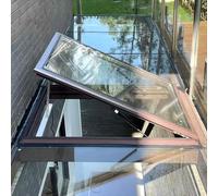 Ventana de Techo eléctrica de Aluminio, claraboya con Control Remoto y Sensor de Lluvia, Personalizable, para Techo, ático, sótano, A, 85x80cm/33.5x31.5in