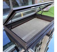 Ventana de techo eléctrica de aluminio con control remoto, vidrio templado de doble capa impermeable para mejorar la iluminación y ventilación, solución ideal para mejorar el hogar