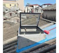 Ventana de techo para sótano, iluminación diurna, pasillo, sala de sol y escalera, 75 x 80 cm, mejora la luz natural y el brillo del espacio