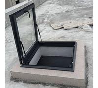 Ventana De Techo Skylight En Aleación De Aluminio, Claraboya Con Vidrio Templado Doble Y Ventilación Manual, Para Ático/salón, Techo Inclinado O Plano, Tamaño Personalizable(75x70cm/29.5x27.6in)