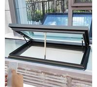 Ventana de Techo Tipo tragaluz con Control Remoto, Ventana de Techo de Aluminio, con Sensor de Lluvia y Apagado automático, tragaluz Impermeable, para Techo, ático, A, 80x75cm/31.5x29.5in
