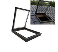Ventana De Techo Y Claraboya Para Sótano, Trampilla De Techo Con Vidrio Reforzado, Ventana De Aluminio Personalizable Para Ático Y Solario(LxW 95x100cm/37.4x39.4in)