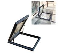 Ventana De Tejado Personalizable Trampilla De Suelo Claraboya Manual Gran Cubierta De Tragaluz De Salida De Aluminio Áticos Claraboya Salida Techo Para Ático/Solarium/Sótano