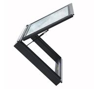 Ventana de tragaluz con cristal de seguridad para ventilación del ático, puerta de acceso al techo impermeable, ideal para uso en interiores en jardines y áticos de invierno