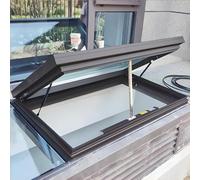Ventana de tragaluz con película de protección solar, iluminación de techo plano inclinado para áticos, escotilla de techo personalizable con vidrio templado de doble capa