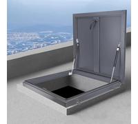 Ventana de tragaluz de techo plano de aluminio con mango de bloqueo, cubierta hidráulica antipellizcos, acceso de salida para el hogar, garaje, uso industrial