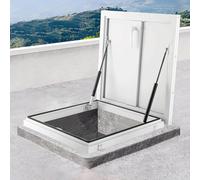 Ventana de tragaluz de techo plano de aluminio con mango de bloqueo, cubierta hidráulica antipellizcos, acceso de salida para el hogar, garaje, uso industrial
