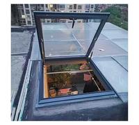 Ventana de tragaluz de techo plano de aluminio, visualización multiángulo, 400 x 400, 600 x 600, 900 x 900 mm, perfecta para soláriums y techos, diseño para una luz natural óptima